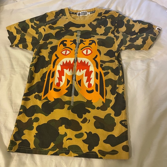 A Bathing Ape Tiger and Camouflage-Print Cotton-Jersey T-shirt